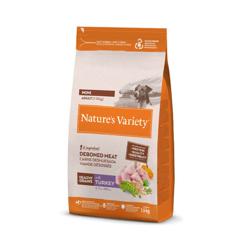Nature's Variety Healthy Grains Dog Mini Adult, puran - 1,5 kg