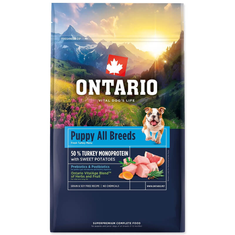 Ontario Puppy All Breeds Monoprotein - puran in sladki krompir