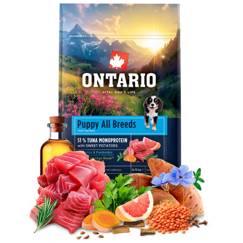Ontario Puppy All Breeds Monoprotein - tuna in sladki krompir (4)