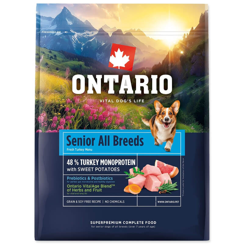 Ontario Senior All Breeds Monoprotein - puran in sladki krompir