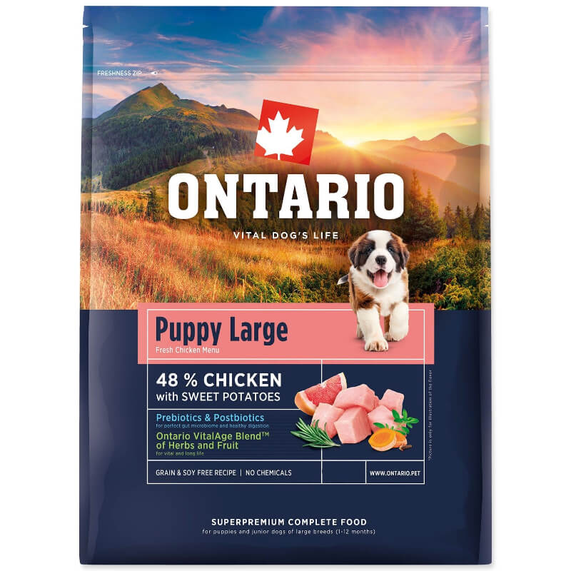 Ontario Puppy Large - piščanec in sladki krompir