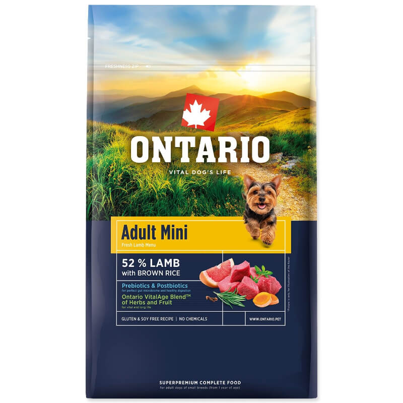 Ontario Adult Mini - jagnjetina in rjavi riž