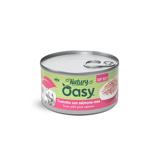 Oasy Cat Natury Adult fileji v želeju, konzerva - tuna in losos - 85 g - 85 g