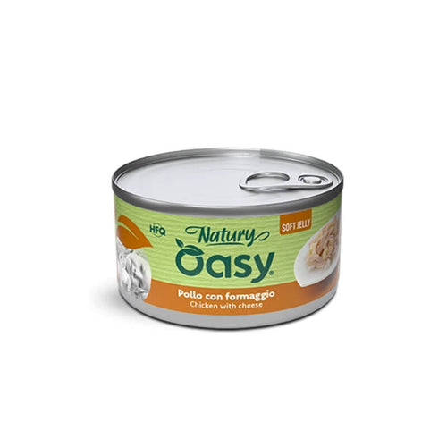 Oasy Cat Natury Adult fileji v želeju, konzerva - piščanec in sir - 150 g