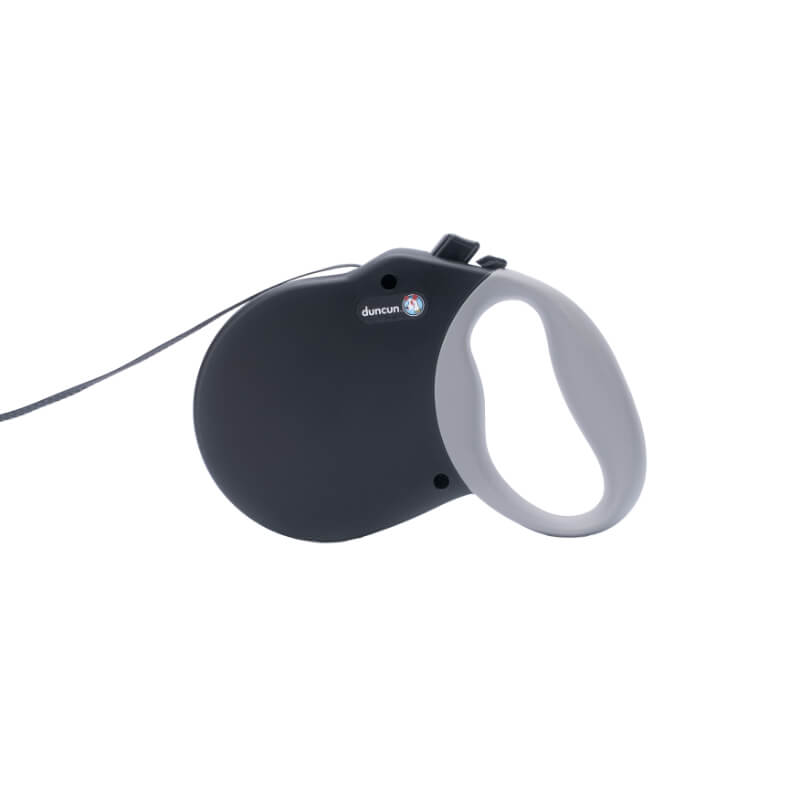 Duncun avtomatski povodec Adventure s trakom, črn - različne velikosti (3)