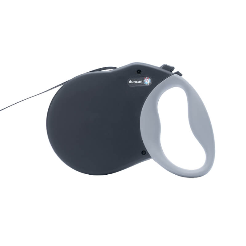 Duncun avtomatski povodec Wanderer s trakom, črn - različne velikosti (2)