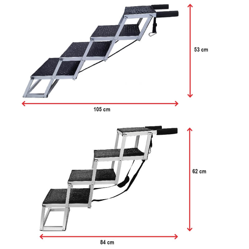 Nobby zložljive avtomobilske stopnice za pse - 84-105 x 43 cm