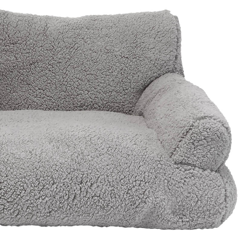 Nobby oglata sofa/ležišče Teddy, sivo - 100 x 65 x 35 cm