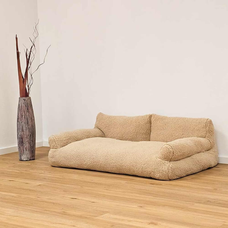 Nobby oglata sofa/ležišče Teddy, bež - 120 x 75 x 36 cm