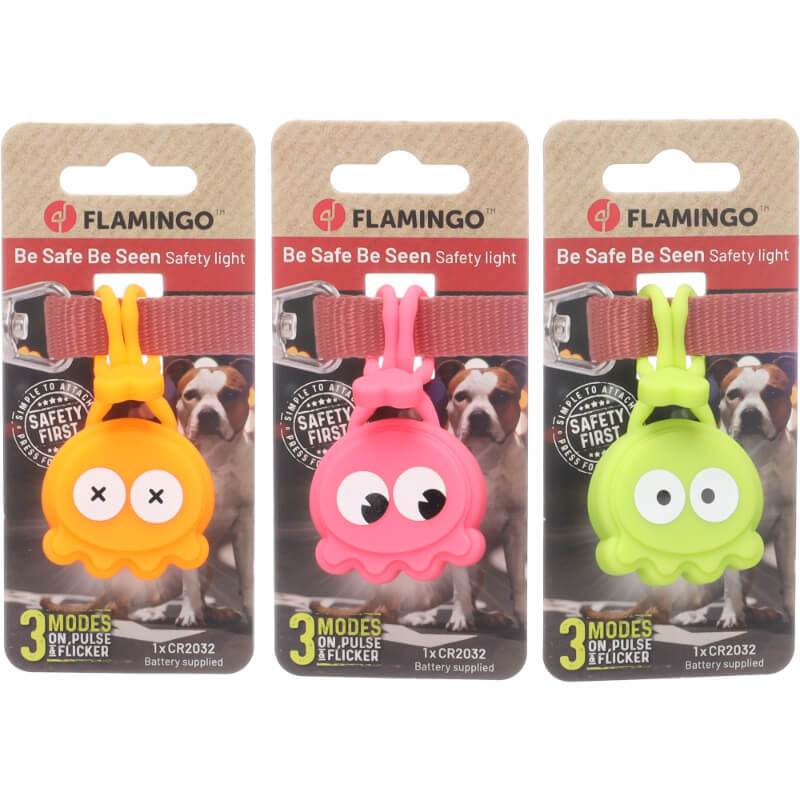 Flamingo LED lučka Fozy za povodec, različne barve - 12 x 4,5 x 1,5 cm