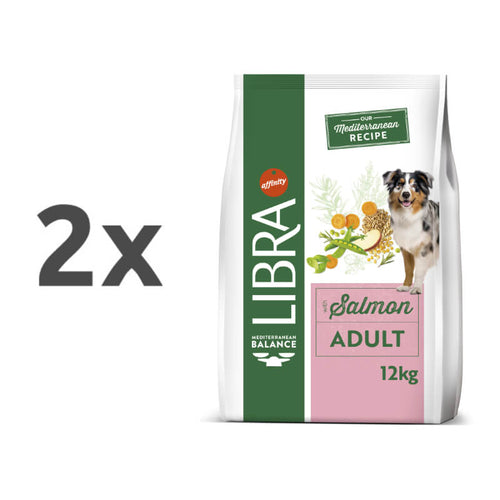 Libra Dog Adult - losos - 2 x 12 kg