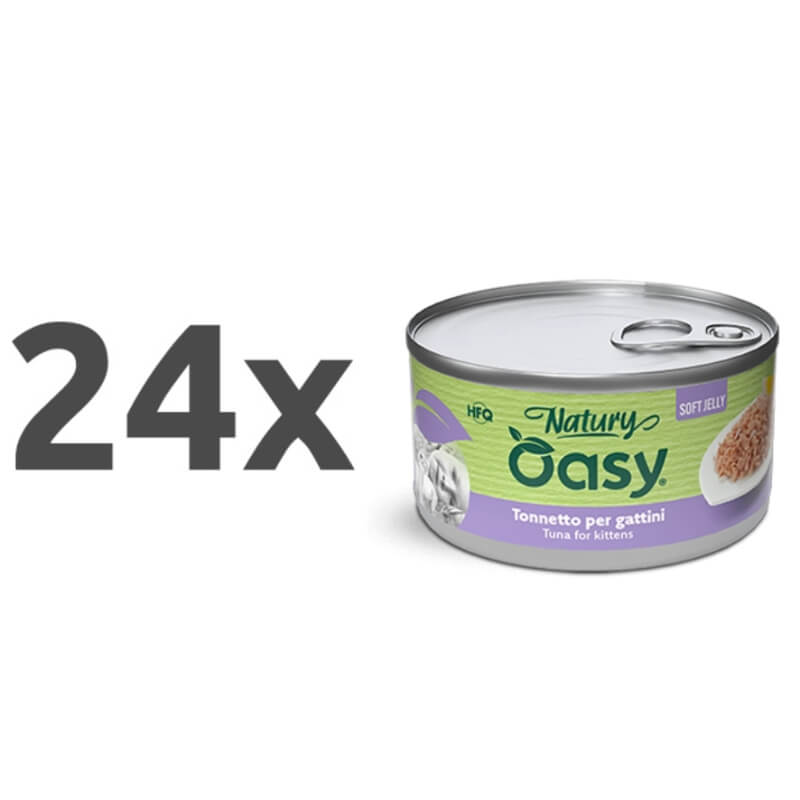 Oasy Cat Natury Kitten fileji v želeju, konzerva - tuna - 85 g - 24 x 85 g