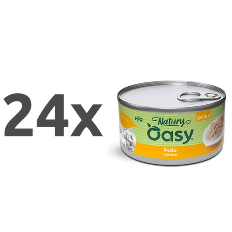 Oasy Cat Natury Adult fileji v želeju, konzerva - piščanec - 24 x 85 g