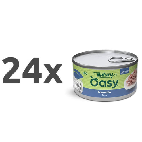 Oasy Cat Natury Adult fileji v želeju, konzerva - tuna - 24 x 85 g