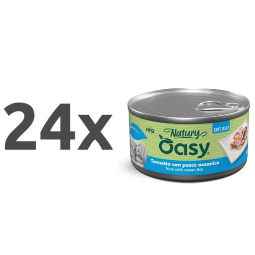 Oasy Dog Natury Adult fileji v želeju, konzerva - tuna in oceanske ribe - 150 g - 24 x 150 g