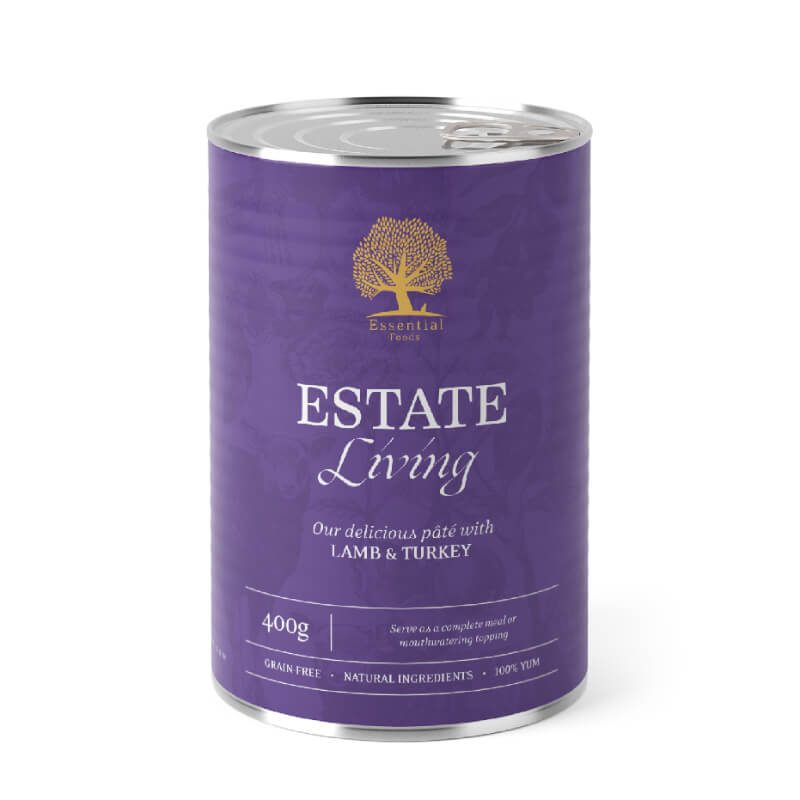 Essential Foods Dog Estate Adult Pâté, konzerva - jagnjetina in puran - 400 g - 400 g