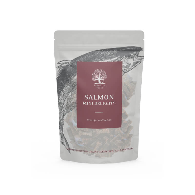 Essential Foods Salmon Mini Delights pasji priboljški, losos - 100 g