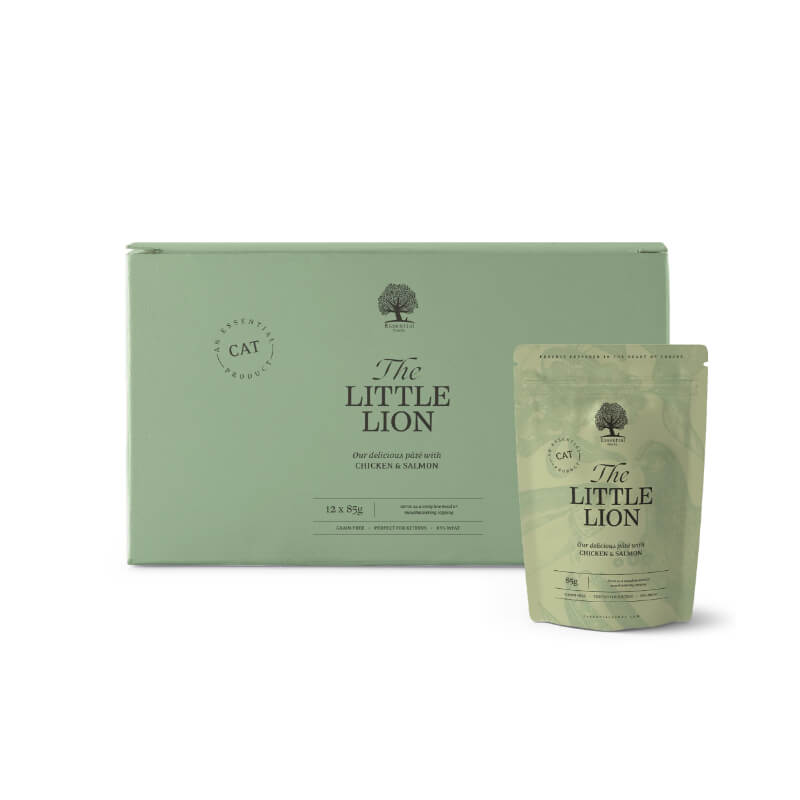 Essential Foods Cat The Little Lion Kitten Pâté, vrečka - piščanec in losos - 85 g