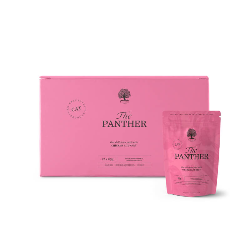 Essential Foods Cat The Panther Adult Pâté, vrečka - piščanec in puran - 85 g