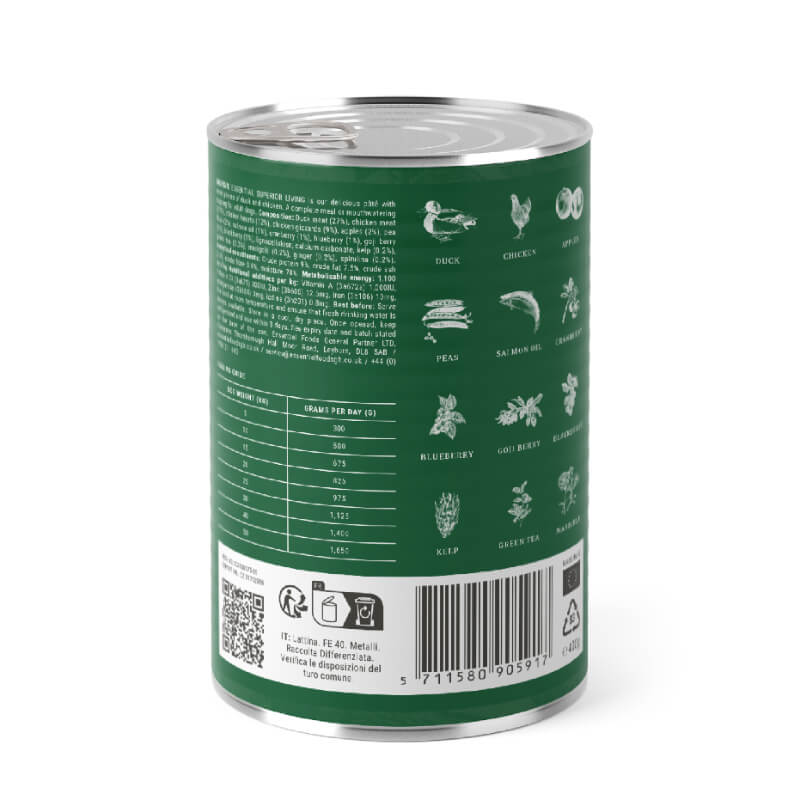 Essential Foods Dog Superior Adult Pâté, konzerva - raca in piščanec - 400 g