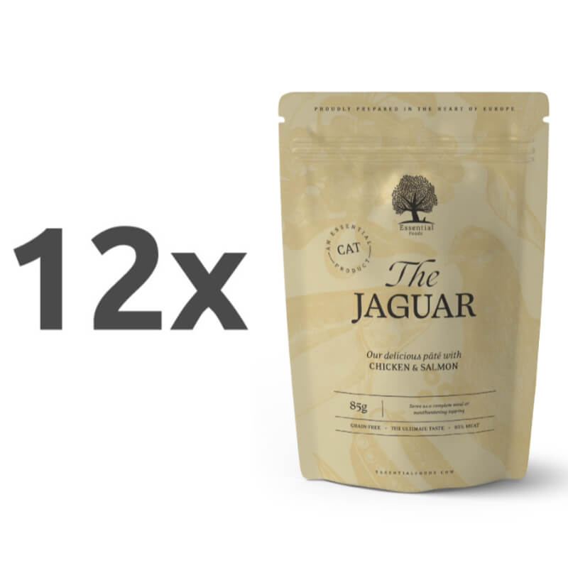 Essential Foods Cat The Jaguar Adult Pâté, vrečka - piščanec in losos - 85 g - 12 x 85 g