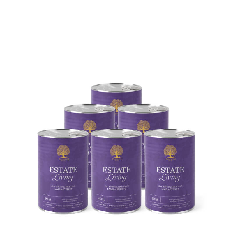 Essential Foods Dog Estate Adult Pâté, konzerva - jagnjetina in puran - 400 g - 6 x 400 g