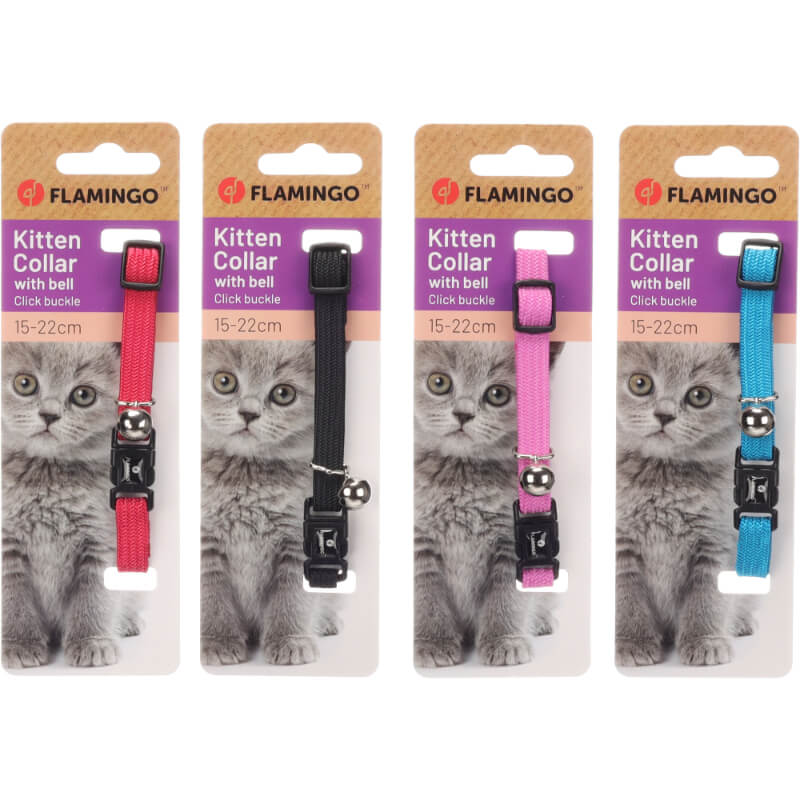 Flamingo ovratnica za mačje mladičke Libero, različne barve - 15-22 cm