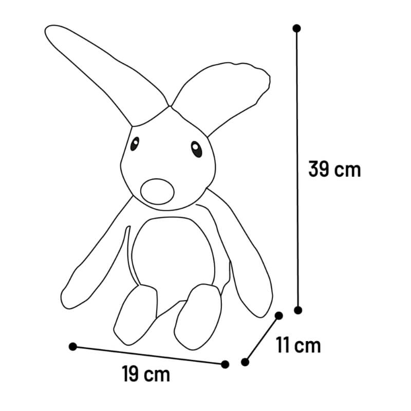 Flamingo plišasta igračka Lacy, zajček - 18 x 11 x 39 cm