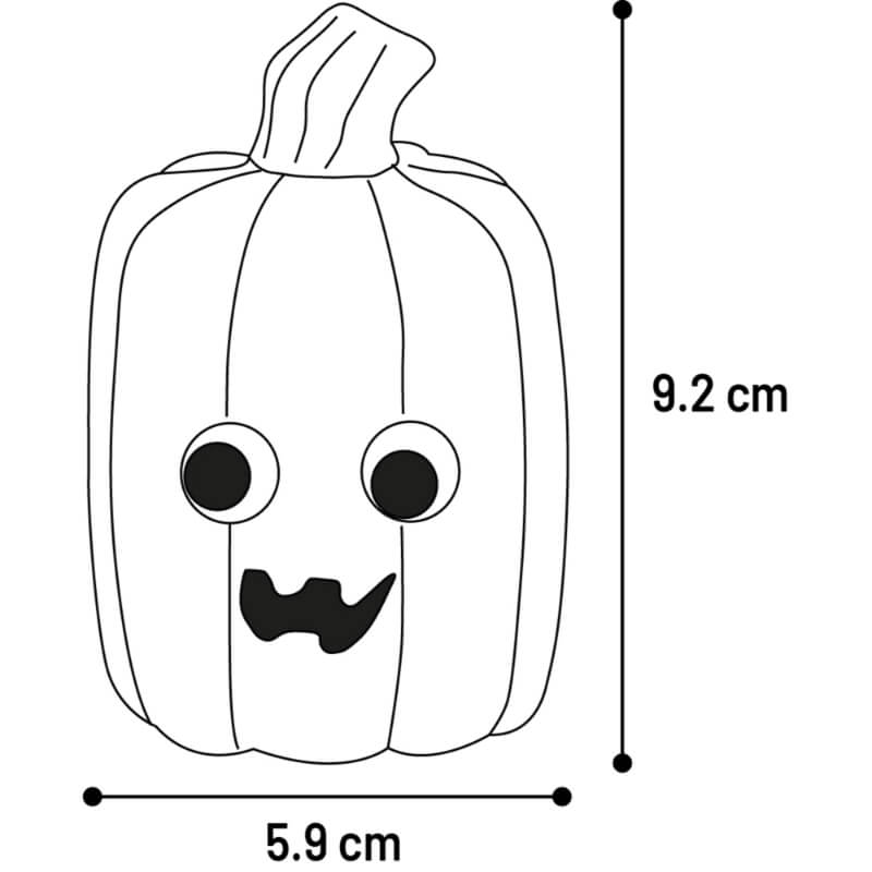 Flamingo strašljiva buča Fixi iz lateksa, razl. motiv - 5,9 x 5 x 9,2 cm