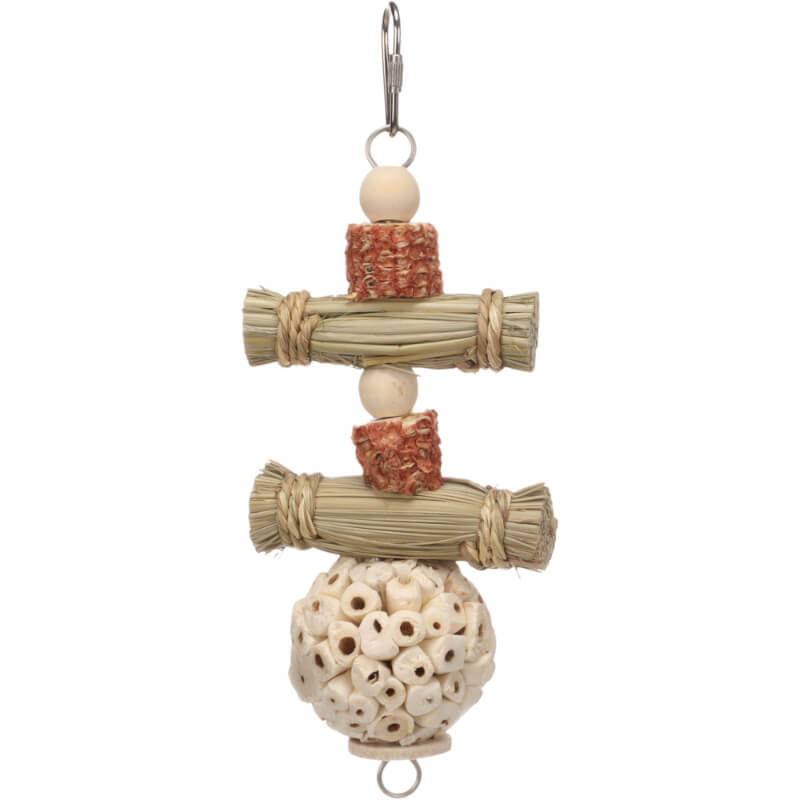 Flamingo viseča igrača za ptice Aba - 8 x 5 x 25 cm