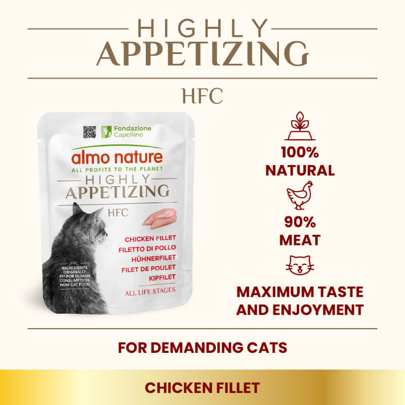 Almo Nature HFC Highly Appetizing file v juhi, vrečka - piščančja prsa - 50 g