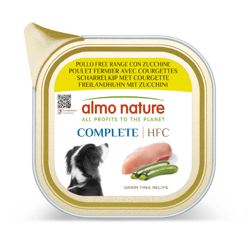 Almo Nature HFC Complete pašteta, alu posodica - piščanec in bučke - 85 g