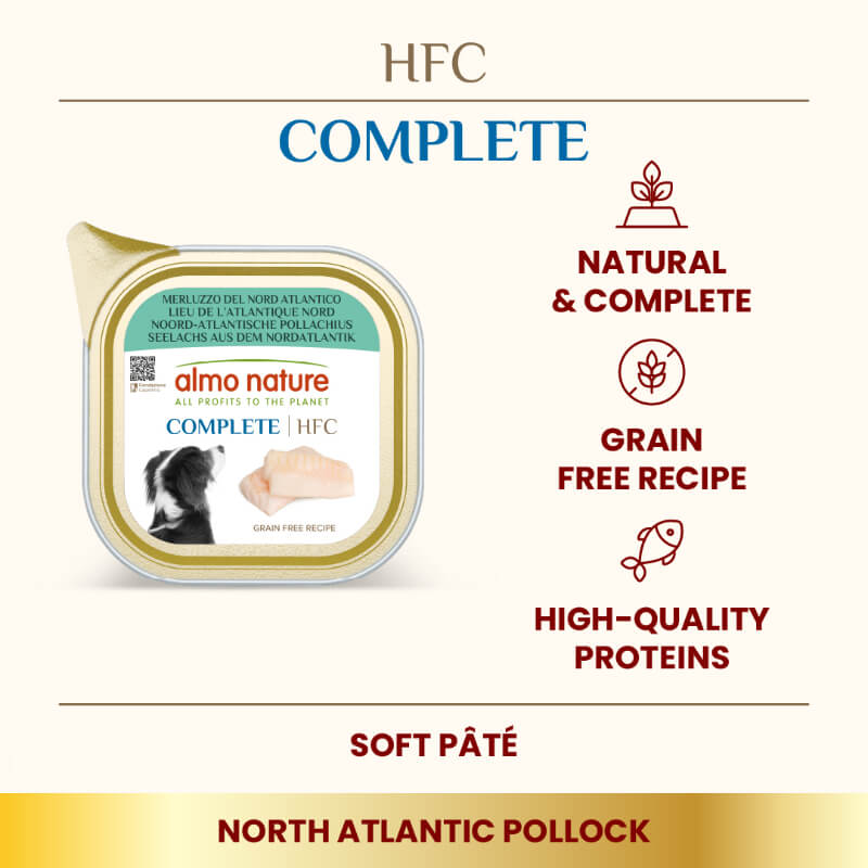 Almo Nature HFC Complete pašteta, alu posodica - aljaški polak - 85 g