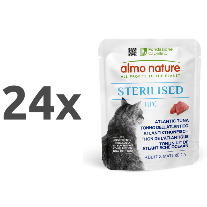 Almo Nature HFC Sterilised file v juhi, vrečka - atlantska tuna - 50 g - 24 x 50 g