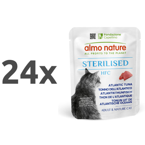 Almo Nature HFC Sterilised file v juhi, vrečka - atlantska tuna - 50 g - 24 x 50 g