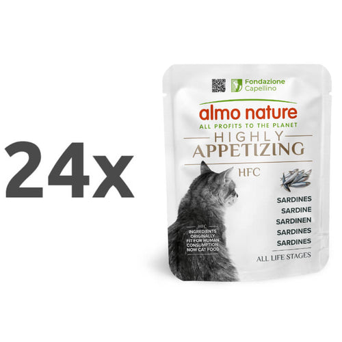 Almo Nature HFC Highly Appetizing file v juhi, vrečka - sardine - 50 g - 24 x 50 g