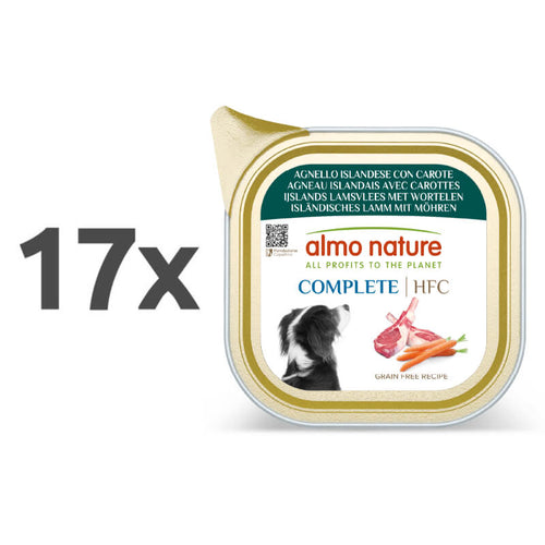 Almo Nature HFC Complete pašteta, alu posodica - jagnjetina in korenje - 85 g - 17 x 85 g