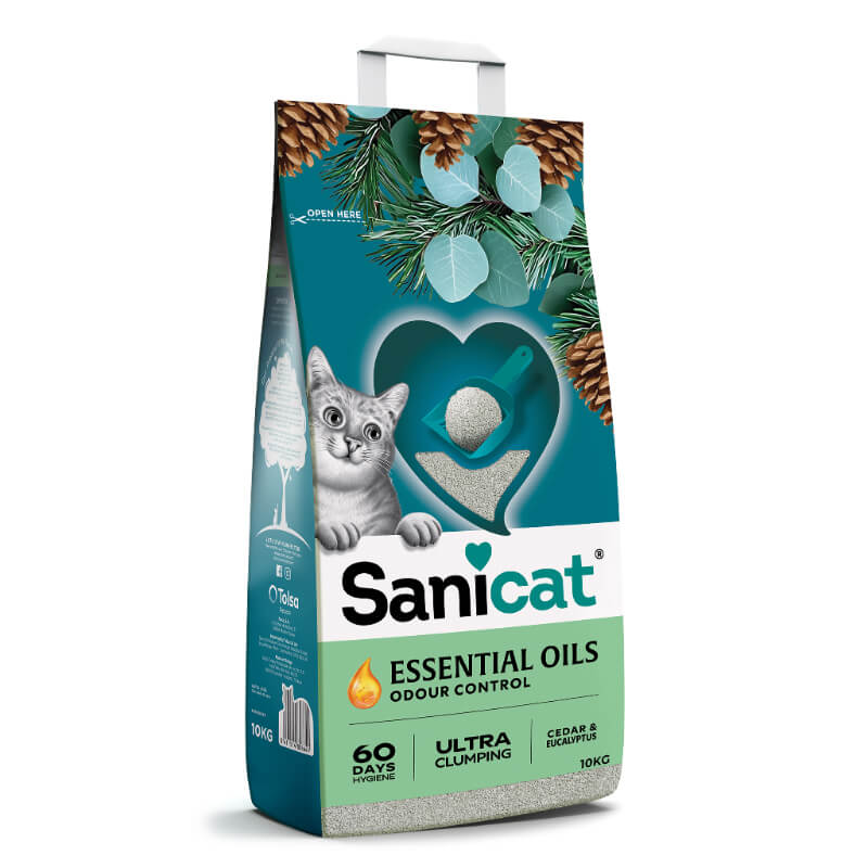 Sanicat posip Essential Oils, cedar in evkaliptus - 10 kg - 10 kg