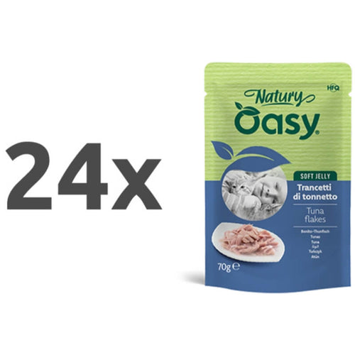 Oasy Cat Natury Adult fileji v želeju, vrečka - tuna - 70 g - 24 x 70 g