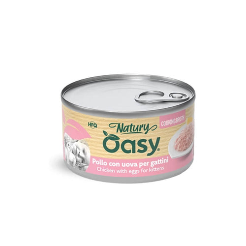 Oasy Cat Natury Kitten fileji v juhi, konzerva - piščanec in jajca - 85 g - 85 g