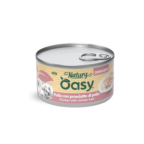 Oasy Cat Natury Adult fileji v juhi, konzerva - piščanec in šunka - 85 g - 85 g