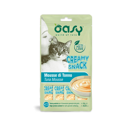Oasy Cat Creamy Snack kremasti posladek, tuna - 4 x 15 g