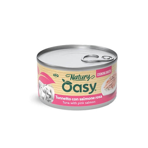 Oasy Cat Natury Adult fileji v juhi, konzerva - tuna in losos - 85 g
