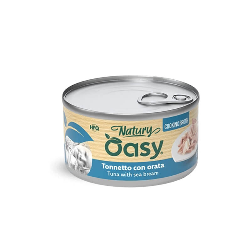 Oasy Cat Natury Adult fileji v juhi, konzerva - tuna in orada - 85 g