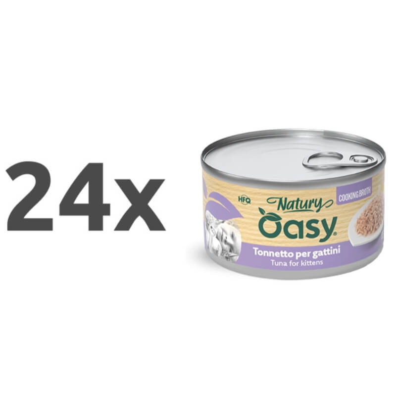 Oasy Cat Natury Kitten fileji v juhi, konzerva - tuna - 85 g - 24 x 85 g