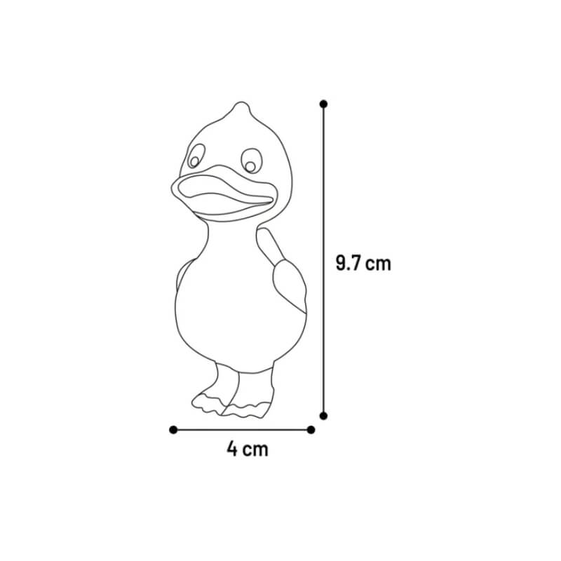 Flamingo Squeaky rumena račka iz lateksa - 4 x 9,7 cm