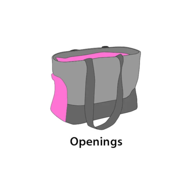 Flamingo prenosna torba za pse Brigitta, siva - 47 x 21 x 30 cm