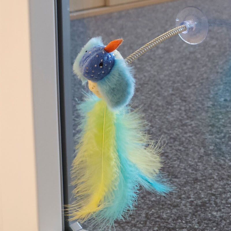 Nobby ptiček Birdy na vzmeti s prisekom za steklo - 17 cm