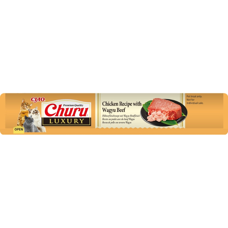 Inaba Cat Churu Luxury Purée, tuna in jastog - 4 x 14 g