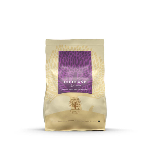 Essential Foods Dog Highland Adult - puran, losos in angus - mini ali large